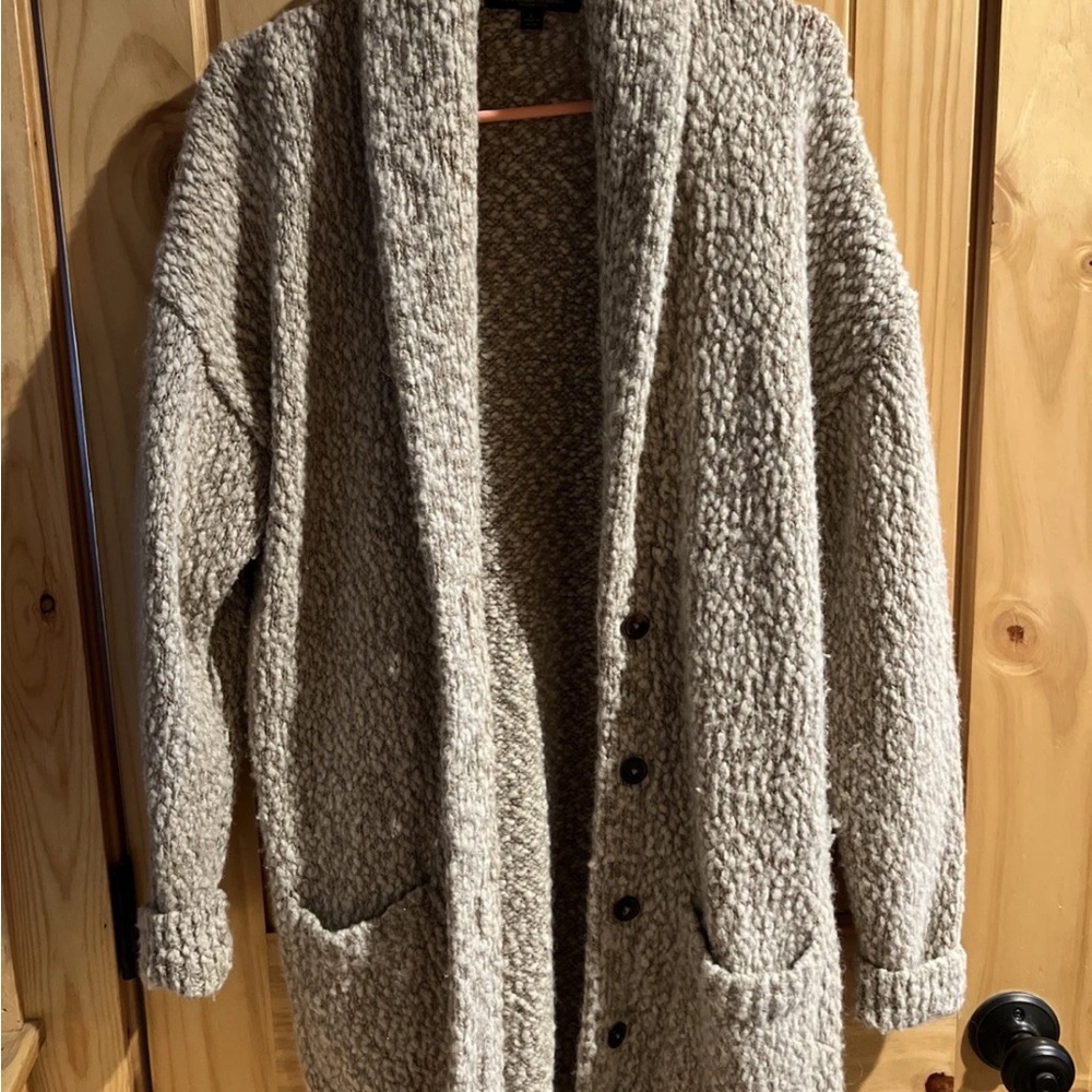 Brooks Brothers Italian Yarn Cardigan - Cream and Brown